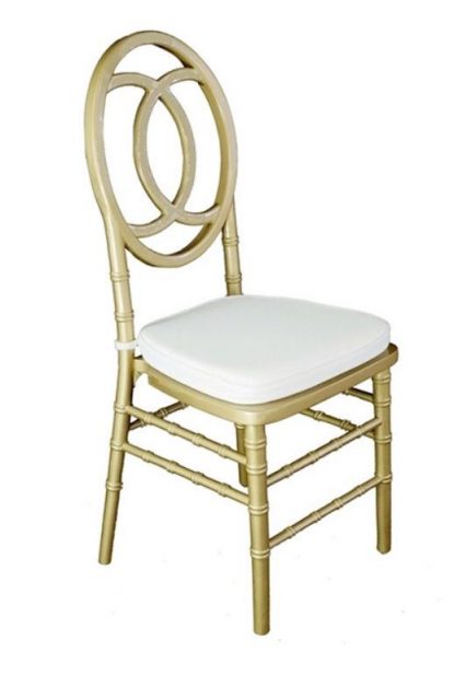Chanel Chair - Gold with White Seat Padd
