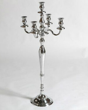 Candelabra - 6ft - 5 Arm - Silver