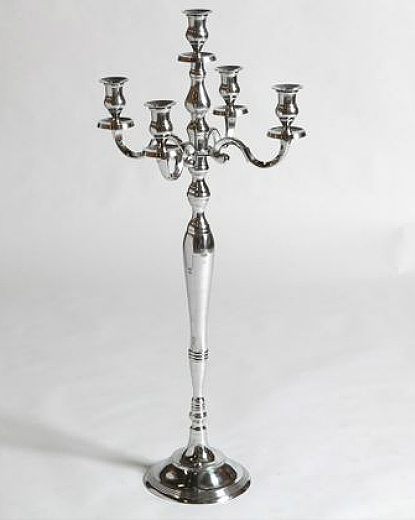 Candelabra - 6ft - 5 Arm - Silver