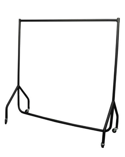 Coat Rail 6ft Long - Black