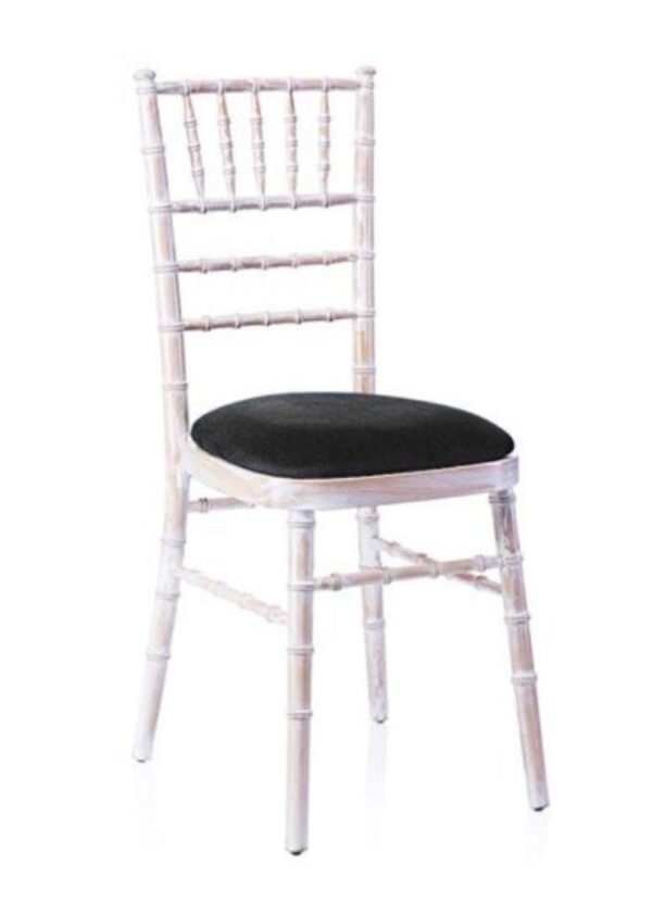 Chiavari Chair - Limewash with Black Pad