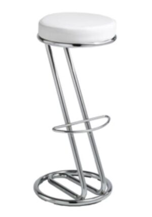 Chrome Z Stool - White