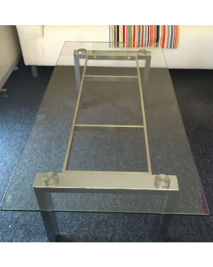 Coffee Table - Glass and Chrome