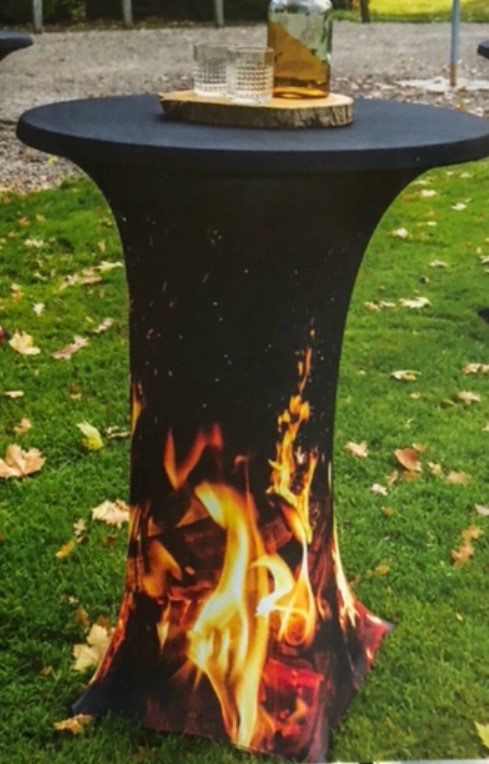 Pod Table Spandex - Flaming Print