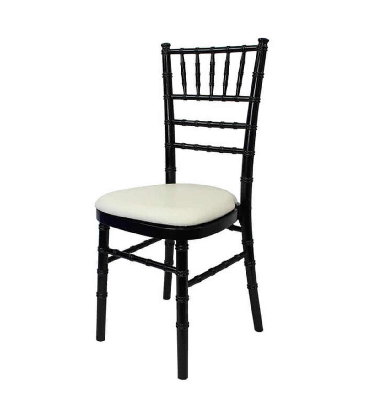 Chiavari Chair - Black with Cream Pad